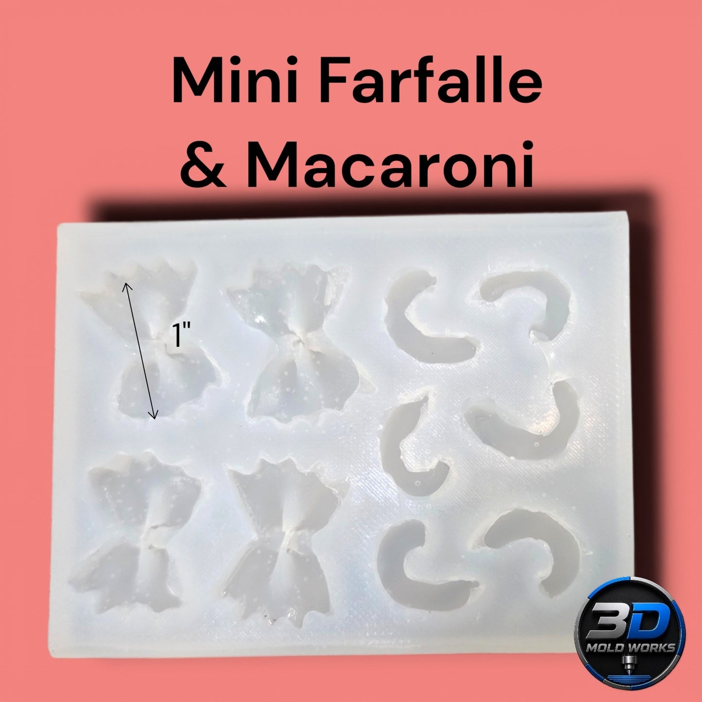 Mini Farfalle & Macaroni Silicone Mold