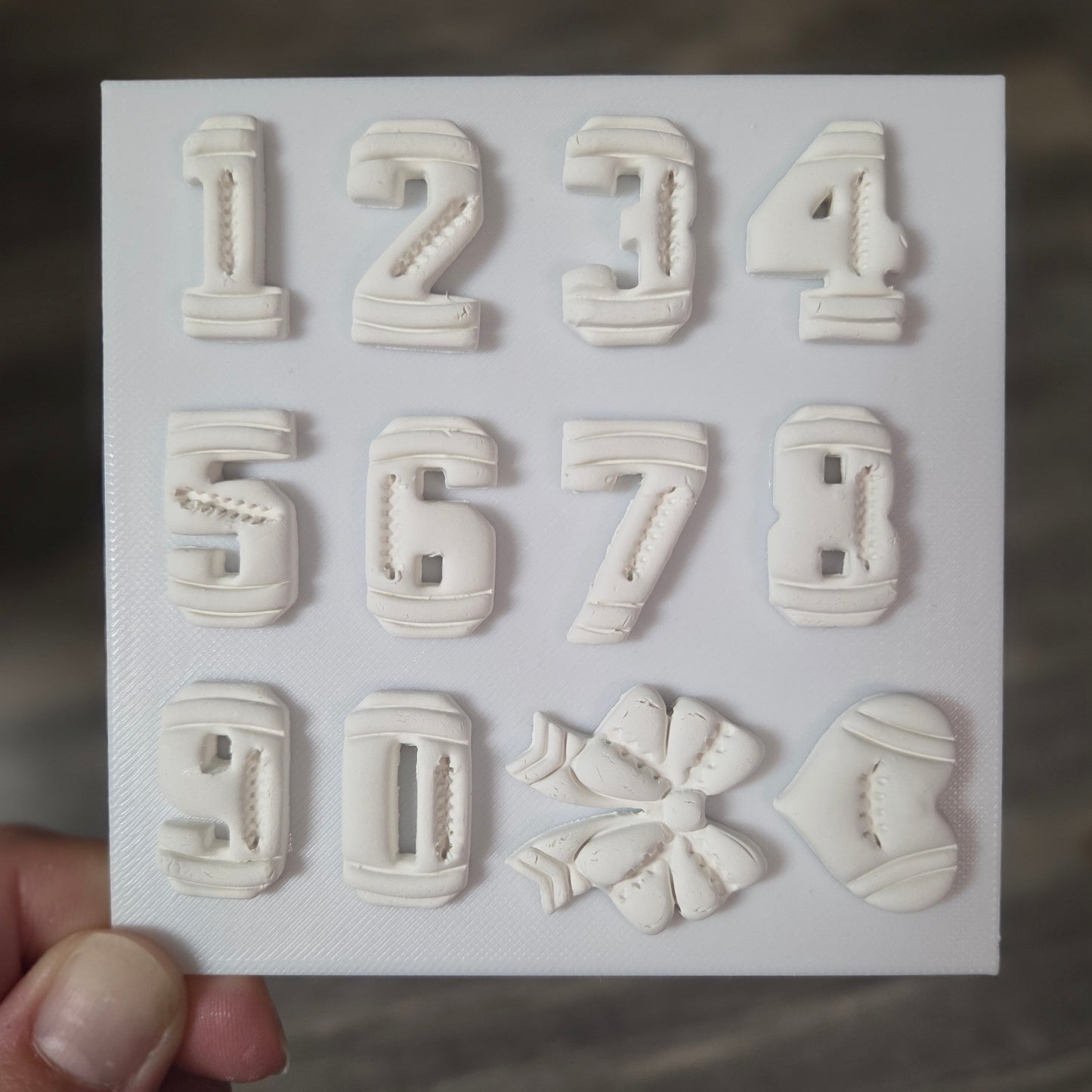Football Numbers Silicone Mold - NEW