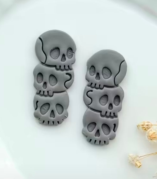 Skull Stack Silicone Mold - Halloween