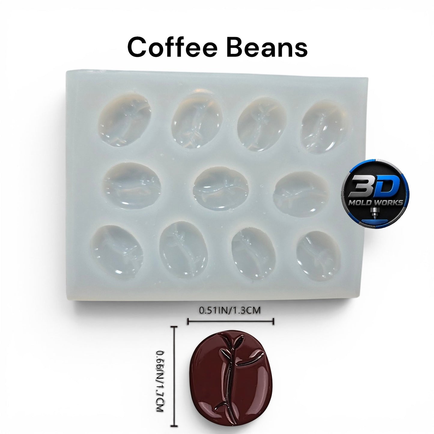 Mini Coffee Bean Silicone Mold - NEW
