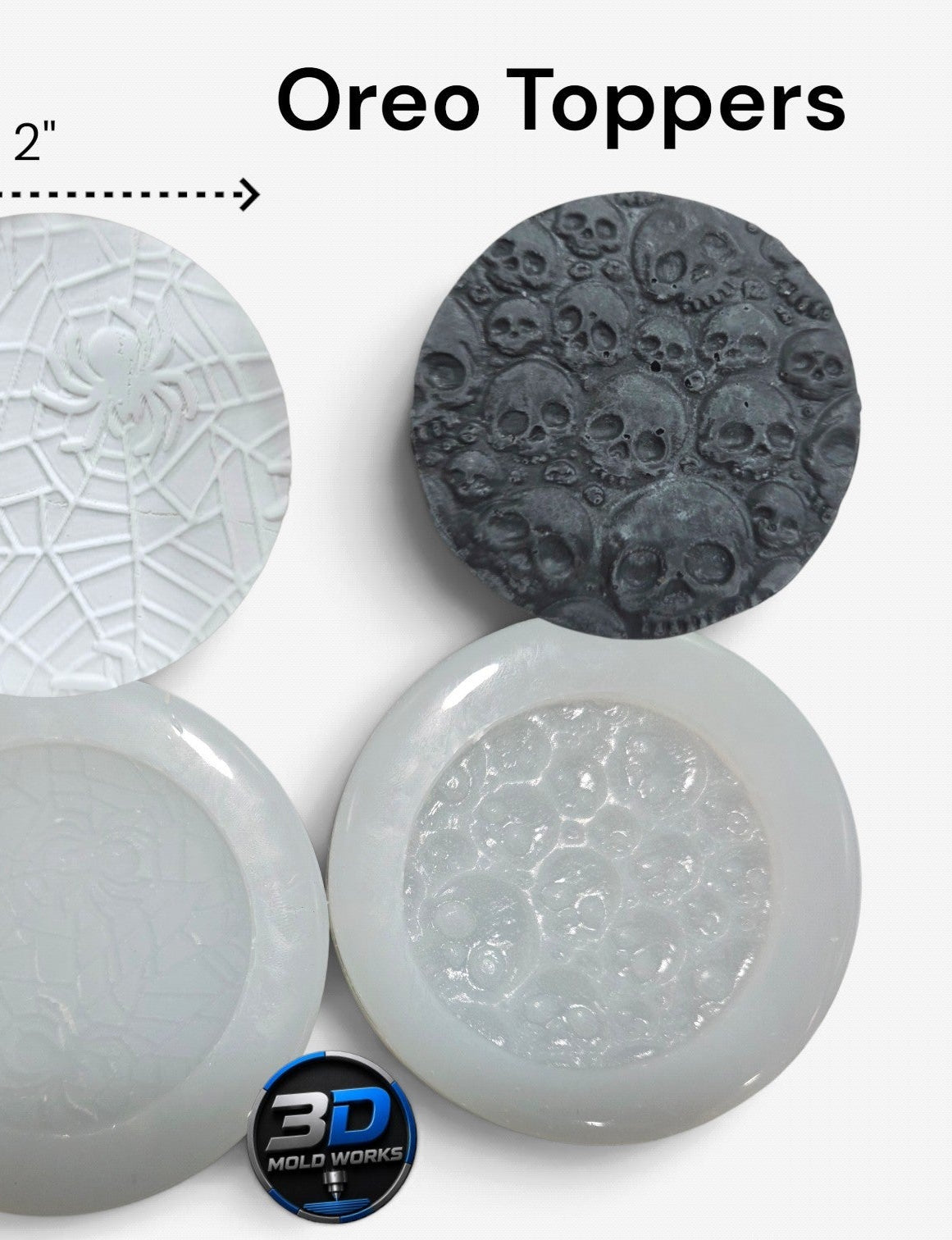 Skull Oreo Topper Mold - Halloween